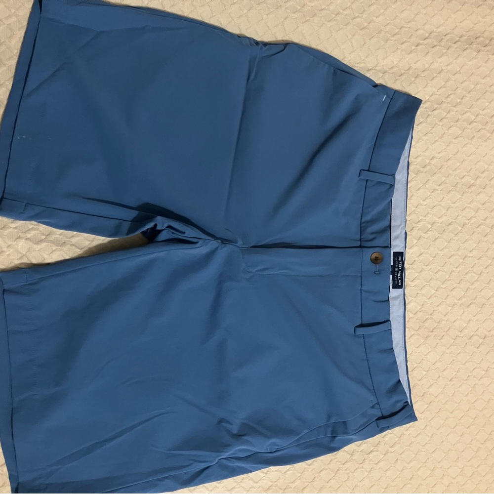 Peter Millar Blue and Gray Checkered Shorts